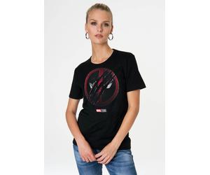T-Shirt LOGOSHIRT "Marvel - Deadpool & Wolverine", Damen, Gr. L, schwarz, 100% Baumwolle, bedruckt, normal, Rundhals, Shirts T-Shirt, mit coolem Marvel-Print (81922617-L) schwarz