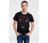 T-Shirt LOGOSHIRT "Marvel - Deadpool & Wolverine", Herren, Gr. S, schwarz, 100% Baumwolle, unifarben, normal, Rundhals, Shirts T-Shirt, mit coolem Frontprint (90246044-S) schwarz