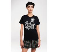 T-Shirt LOGOSHIRT "Marvel - Groot", Damen, Gr. XS, schwarz, 100% Baumwolle, bedruckt, normal, Rundhals, Shirts T-Shirt, mit witzigem Groot Print (23248654-XS) schwarz