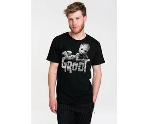 T-Shirt LOGOSHIRT "Marvel - Groot", Jungen, Gr. XS, schwarz, 100% Baumwolle, unifarben, normal, Rundhals, Shirts T-Shirt, mit coolem Print (66839909-XS) schwarz
