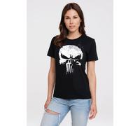 T-Shirt LOGOSHIRT "Marvel - Punisher TV Skull", Damen, Gr. S, schwarz, 100% Baumwolle, bedruckt, normal, Rundhals, Shirts T-Shirt, mit lizenziertem Print (34332608-S) schwarz