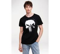 T-Shirt LOGOSHIRT "Marvel - Punisher TV Skull", Damen, Gr. XS, schwarz, 100% Baumwolle, unifarben, normal, Rundhals, Shirts T-Shirt, mit lizenziertem Print (46869017-XS) schwarz