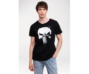 T-Shirt LOGOSHIRT "Marvel - Punisher TV Skull", Herren, Gr. XXL, schwarz, 100% Baumwolle, unifarben, normal, Rundhals, Shirts T-Shirt, mit lizenziertem Print (46869017-XXL) schwarz