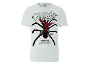 T-Shirt LOGOSHIRT "MARVEL - SPIDER-MAN", Herren, Gr. XS, weiß, 100% Baumwolle, bedruckt, normal, Rundhals, Shirts T-Shirt, mit angesagtem Superhelden-Print (50748431-XS) weiß