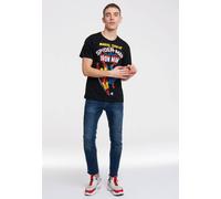 T-Shirt LOGOSHIRT "Marvel - Spider-Man & Iron Man", Jungen, Gr. M, schwarz, 100% Baumwolle, bedruckt, normal, Rundhals, Shirts T-Shirt, mit Spiderman und Iron Man-Druck (30338356-M) schwarz