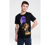 T-Shirt LOGOSHIRT "Marvel - Thanos", Damen, Gr. L, schwarz, 100% Baumwolle, bedruckt, normal, Rundhals, Shirts T-Shirt, mit Thanos-Print (25415064-L) schwarz