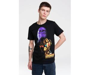 T-Shirt LOGOSHIRT "Marvel - Thanos", Damen, Gr. L, schwarz, 100% Baumwolle, bedruckt, normal, Rundhals, Shirts T-Shirt, mit Thanos-Print (25415064-L) schwarz