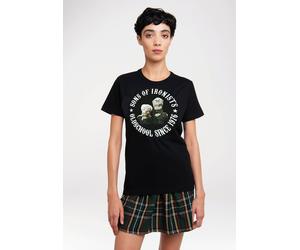 T-Shirt LOGOSHIRT "Muppets - Waldorf & Statler - Sons Of Ironists", Damen, Gr. XS, schwarz, 100% Baumwolle, bedruckt, normal, Rundhals, Shirts T-Shirt, mit lizensiertem Print (59318450-XS) schwarz