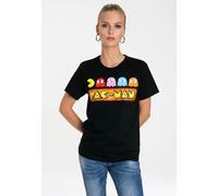 T-Shirt LOGOSHIRT "Pac-Man", Damen, Gr. S, schwarz, 100% Baumwolle, bedruckt, normal, Rundhals, Shirts T-Shirt, mit lizenziertem Originaldesign (51405634-S) schwarz
