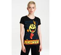 T-Shirt LOGOSHIRT "Pac-Man - Jumping", Damen, Gr. L, schwarz, 100% Baumwolle, bedruckt, normal, Rundhals, Shirts T-Shirt, mit tollem Pac-Man-Print (22582720-L) schwarz