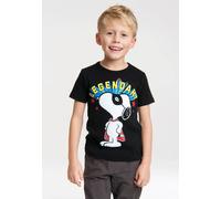 T-Shirt LOGOSHIRT "Peanuts - Legendary Snoopy", Mädchen, Gr. 92/98, schwarz, 100% Baumwolle, bedruckt, normal, Rundhals, Shirts T-Shirt, mit Snoopy-Frontprint (94964668-92) schwarz