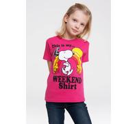 T-Shirt LOGOSHIRT "Peanuts", Mädchen, Gr. 104/116, pink, 100% Baumwolle, bedruckt, normal, Rundhals, Shirts T-Shirt, mit lizenziertem Originaldesign (26716750-104) pink