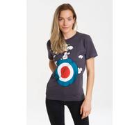 T-Shirt LOGOSHIRT "Peanuts - Snoopy", Damen, Gr. 4XL, blau (blau, grau), 100% Baumwolle, bedruckt, normal, Rundhals, Shirts T-Shirt, mit lizenziertem Print (51110550-4XL) blau, grau