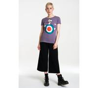 Logoshirt® Peanuts I Snoopy I Pilot I Target I T-Shirt Print I Damen I kurzärmlig I violett I Lizenziertes Originaldesign I Größe L