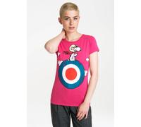 T-Shirt LOGOSHIRT "Peanuts - Snoopy", Damen, Gr. L, pink, 100% Baumwolle, bedruckt, mehrfarbig, normal, Rundhals, Shirts T-Shirt, mit lizenziertem Print (33347659-L) pink