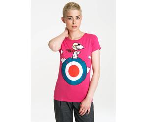 T-Shirt LOGOSHIRT "Peanuts - Snoopy", Damen, Gr. M, pink, 100% Baumwolle, bedruckt, mehrfarbig, normal, Rundhals, Shirts T-Shirt, mit lizenziertem Print (33347659-M) pink