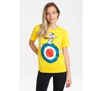 T-Shirt LOGOSHIRT "Peanuts - Snoopy", Damen, Gr. XXL, gelb, 100% Baumwolle, bedruckt, normal, Rundhals, Shirts T-Shirt, mit lizenziertem Print (89314219-XXL) gelb