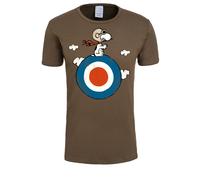 T-Shirt LOGOSHIRT "Peanuts - Snoopy Pilot", Herren, Gr. S, bunt, 100% Baumwolle, bedruckt, normal, Rundhals, Shirts T-Shirt, mit lizenziertem Print (91847510-S) bunt