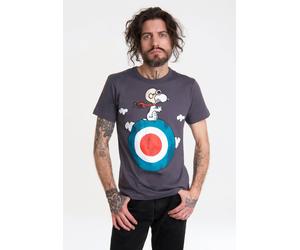 T-Shirt LOGOSHIRT "Peanuts - Snoopy Pilot", Jungen, Gr. L, blau (blau, grau), 100% Baumwolle, bedruckt, normal, Rundhals, Shirts T-Shirt, mit lizenziertem Print (66401155-L) blau, grau