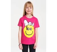 T-Shirt LOGOSHIRT "Peanuts - Snoopy Smiley", Mädchen, Gr. 92/98, pink, 100% Baumwolle, bedruckt, normal, Rundhals, Shirts T-Shirt, mit niedlichem Snoopy-Frontprint (56937953-92) pink
