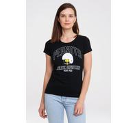 T-Shirt LOGOSHIRT "Peanuts - Woodstock", Damen, Gr. M, schwarz, 100% Baumwolle, bedruckt, lang, Rundhals, Shirts T-Shirt, mit lizenziertem Print (94332769-M) schwarz