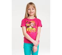 Logoshirt® Pippi Langstrumpf & Herr Nilsson I T-Shirt Print I Kinder I Mädchen I Jungen I kurzärmlig I pink I Lizenziertes Originaldesign; Größe 170/176