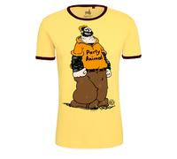 TRAKTOR® Popeye I Bluto I Party Animal | T-Shirt Print | Damen & Herren | kurzärmlig | gelb | Lizenziertes Originaldesign | Größe L