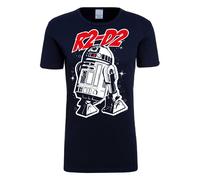T-Shirt LOGOSHIRT "R2-D2", Herren, Gr. S, blau (dunkelblau), 100% Baumwolle, bedruckt, normal, Rundhals, Shirts T-Shirt, mit Star Wars-Print (79450268-S) dunkelblau