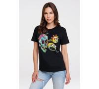 T-Shirt LOGOSHIRT "Rick & Morty - Eyeball Skull", Damen, Gr. 5XL, schwarz, 100% Baumwolle, bedruckt, normal, Rundhals, Shirts T-Shirt, mit lizenziertem Print (56736358-5XL) schwarz