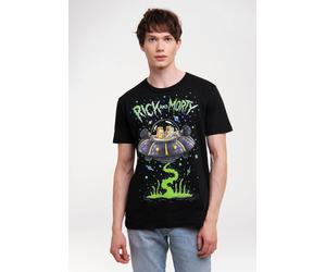 T-Shirt LOGOSHIRT "Rick & Morty - Raumschiff", Herren, Gr. 5XL, schwarz, 100% Baumwolle, bedruckt, normal, Rundhals, Shirts T-Shirt, mit lizenziertem Print (99098239-5XL) schwarz