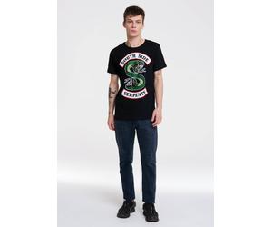 T-Shirt LOGOSHIRT "Riverdale - South Side Serpents", Herren, Gr. 5XL, schwarz, 100% Baumwolle, bedruckt, normal, Rundhals, Shirts T-Shirt, mit South Side Serpents-Motiv (98521761-5XL) schwarz