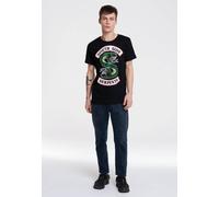 T-Shirt LOGOSHIRT "Riverdale - South Side Serpents", Herren, Gr. L, schwarz, 100% Baumwolle, bedruckt, normal, Rundhals, Shirts T-Shirt, mit South Side Serpents-Motiv (98521761-L) schwarz