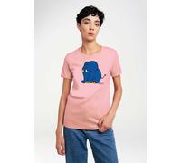 T-Shirt LOGOSHIRT "Sendung mit der Maus - Elefant", Damen, Gr. XXL, rosa (hellrosa), 100% Baumwolle, unifarben, normal, Rundhals, Shirts T-Shirt, mit coolem Print (10698963-XXL) hellrosa