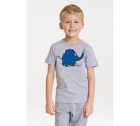 T-Shirt LOGOSHIRT "Sendung mit der Maus - Elefant Törö", Mädchen, Gr. 164, grau (grau, meliert), 100% Baumwolle, unifarben, normal, Rundhals, Shirts T-Shirt, mit coolem Print (40522245-164) grau, meli