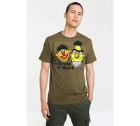 LOGOSH!RT Logoshirt® Sesamstrasse | Ernie & Bert | Havin Fun | 100% Organic Cotton | T-Shirt Print Olivgrün L