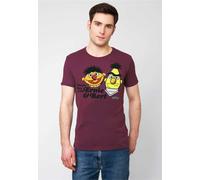 T-Shirt LOGOSHIRT "Sesamstrasse - Ernie & Bert", Herren, Gr. XL, lila, 100% Baumwolle, unifarben, normal, Rundhals, Shirts T-Shirt, mit lizenziertem Print (88142761-XL) lila