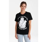 T-Shirt LOGOSHIRT "Sesamstrasse - Krümelmonster Dark Side", Damen, Gr. XXL, schwarz, 100% Baumwolle, unifarben, normal, Rundhals, Shirts T-Shirt, mit lizenziertem Print (73128768-XXL) schwarz