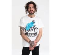 T-Shirt LOGOSHIRT "Sesamstraße - Krümelmonster Motorrad", Herren, Gr. 5XL, weiß, 100% Baumwolle, bedruckt, normal, Rundhals, Shirts T-Shirt, mit lizenziertem Print (43241143-5XL) weiß