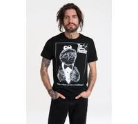 T-Shirt LOGOSHIRT "Sesamstrasse - Krümelmonster Pate", Herren, Gr. XS, schwarz, 100% Baumwolle, bedruckt, normal, Rundhals, Shirts T-Shirt, mit lizenziertem Print (77591062-XS) schwarz