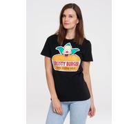 T-Shirt LOGOSHIRT "Simpsons - Krusty, der Clown", Damen, Gr. 4XL, schwarz, 100% Baumwolle, unifarben, normal, Rundhals, Shirts T-Shirt, mit lizenziertem Print (66238145-4XL) schwarz