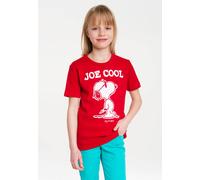 T-Shirt LOGOSHIRT "Snoopy - Peanuts - Joe Cool", Mädchen, Gr. 122/134, rot, 100% Baumwolle, bedruckt, normal, Rundhals, Shirts T-Shirt, mit Retro-Print (21835159-122) rot