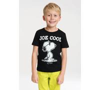 T-Shirt LOGOSHIRT "Snoopy - Peanuts - Joe Cool", Mädchen, Gr. 122/134, schwarz, 100% Baumwolle, bedruckt, normal, Rundhals, Shirts T-Shirt, mit Retro-Print (60019813-122) schwarz