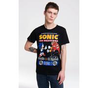 T-Shirt LOGOSHIRT "Sonic", Herren, Gr. XL, schwarz, 100% Baumwolle, bedruckt, mehrfarbig, normal, Rundhals, Shirts T-Shirt, mit lizenzierten Originaldesign (90028720-XL) schwarz