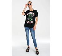 T-Shirt LOGOSHIRT "South Side Serpents", Damen, Gr. XL, schwarz, 100% Baumwolle, bedruckt, normal, Rundhals, Shirts T-Shirt, mit Riverdale-Frontprint (90813160-XL) schwarz