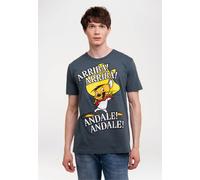 T-Shirt LOGOSHIRT "Speedy Gonzales - Arriba", Herren, Gr. XXL, blau (stahlblau), 100% Baumwolle, bedruckt, normal, Rundhals, Shirts T-Shirt, mit Speedy Gonzales - Print (63502419-XXL) stahlblau
