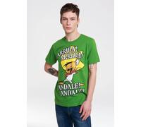 Logoshirt Speedy Gonzales T-Shirt - Looney Tunes Shirt - Rundhals T-Shirt Arriba Andale T-Shirt - hellgrün - Lizenziertes Originaldesign, Größe M