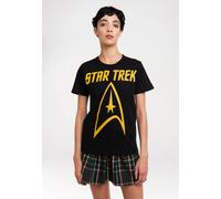 T-Shirt LOGOSHIRT "Star Trek - Logo", Damen, Gr. L, schwarz, 100% Baumwolle, bedruckt, unifarben, normal, Rundhals, Shirts T-Shirt, mit coolem Print (69232233-L) schwarz