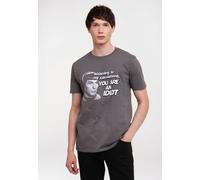 T-Shirt LOGOSHIRT "Star Trek - Spock-Print", Herren, Gr. S, grau, 100% Baumwolle, bedruckt, normal, Rundhals, Shirts T-Shirt, mit Spock-Print (12099553-S) grau