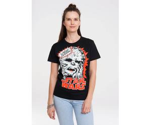 T-Shirt LOGOSHIRT "Star Wars - Chewbacca", Damen, Gr. XS, schwarz, 100% Baumwolle, unifarben, normal, Rundhals, Shirts T-Shirt, mit lizenziertem Print (38534956-XS) schwarz