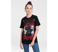T-Shirt LOGOSHIRT "Star Wars", Damen, Gr. XL, schwarz (schwarz, rot), 100% Baumwolle, bedruckt, normal, Rundhals, Shirts T-Shirt, mit Rogue One-Print (15941351-XL) schwarz, rot